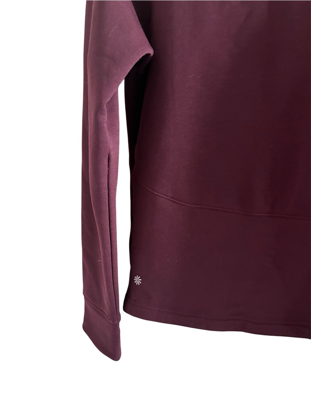 Athleta Maroon High-Neck Pullover Jacket with Thumb Holes - Picture 5 of 7